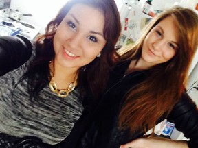 Cheyenne Rose Antoine (left) and Brittney Gargol in a Facebook photo uploaded March 25, 2015, the day Gargol died