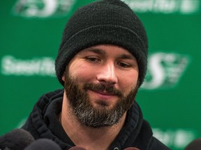 Veteran CFL receiver Weston Dressler discusses the retirement of his long-time Saskatchewan Roughriders receiving cohort, Chris Getzlaf, on Thursday.