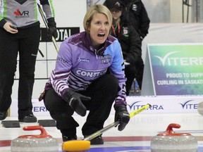 Saskatoon's Stefanie Lawton won her first three games at the 2018 provincial Scotties Tournament of Hearts in Melfort.