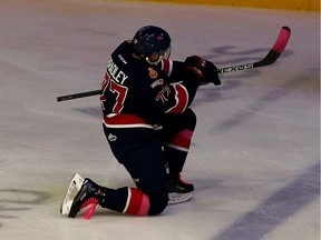Matt Bradley, shown in this file photo, scored two goals for the Regina Pats in their 4-3 victory over the host Prince Albert Raiders on Wednesday.