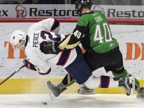 Duncan Pierce, 22, is one of the Regina Pats' call-ups due to a shortage of available forwards.