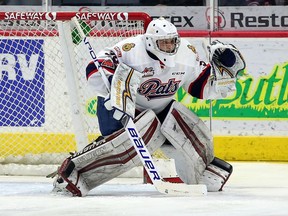 Ryan Kubic, shown in this file photo, made 42 saves for the Regina Pats in their 3-1 loss to the host Swift Current Broncos on Sunday.