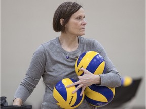 Melanie Sanford is delighted to be back with the University of Regina Cougars women's volleyball team after a one-year hiatus from coaching.