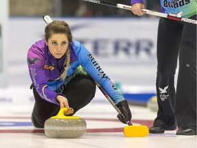 Robyn Silvernagle, shown in this file photo, had a 6-1 record after Friday's afternoon draw at the provincial Scotties Tournament of Hearts in Melfort.