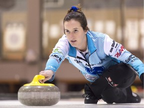 Shelby Brandt, who is the third on the Regina-based Sara England team, is getting ready for the Canadian junior women's curling championship.