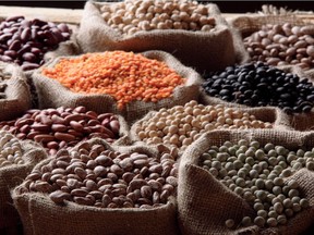 Lentils in bags are shown in a handout photo.