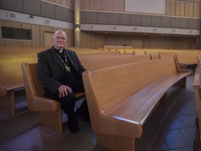 Bishop Mark Hagemoen, pictured at Holy Family Cathedral in Saskatoon on Feb. 16, 2018, is among 10 Saskatchewan religious leaders calling for reconciliation following the not-guilty verdict in Gerald Stanley's trial in the shooting death of Colten Boushie.