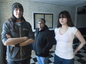 David Blondeau, Challen McKay and Sereniti McAllister are three youths who attend All Nations Healin' Thru Artz arts-based programming on weekdays.