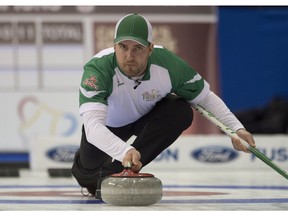 Steve Laycock, shown at the 2016 Brier, is representing Saskatchewan at this year's Canadian men's curling championship in Regina.