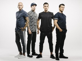 L-R: Hedley's Dave Rosin, Tommy Mac, Jacob Hoggard and Chris Crippin.