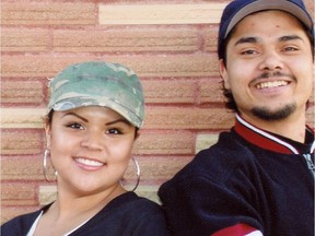 Justin Langan, right, with his sister Natalie. Justin was killed Sunday night in what is being treated as Regina's second homicide of 2018.