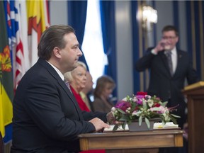 Ken Cheveldayoff during a swearing in ceremony held at Government House. Cheveldayoff was appointed minister of central services and minister responsible for the public service commission.