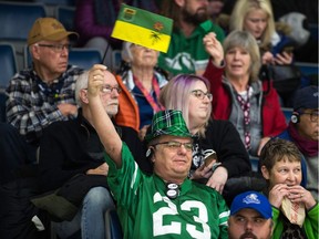 Brian Starkell of Nipawin sports his No. 23 jersey, in honour of Saskatchewan Roughriders legend Ron Lancaster, at the Brier.