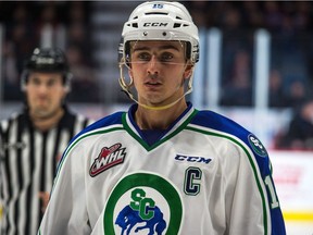 The Swift Current Broncos' Glenn Gawdin shown during WHL action against the Regina Pats on Friday.