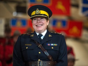 Brenda Lucki, seen here at RCMP depot in Regina, will become the new RCMP commissioner.