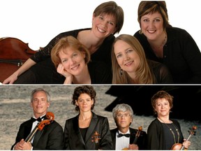 The Lafayette String Quartet (top photo) is joining forces with the Saguenay String Quartet for a performance at Westminster United Church on March 22 as part of the Regina Musical Club season.