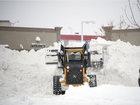 Residents of Regina used various methods to help clear snow that fell in early March.