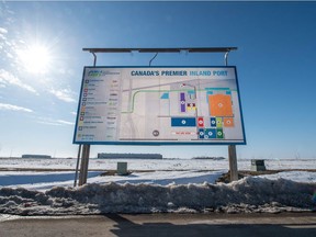 The site of the Global Transportation Hub west of Regina.