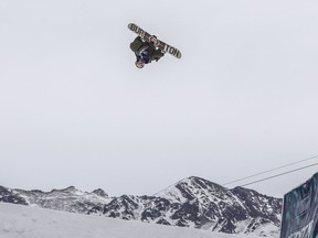 Mark McMorris, of Canada, competes in the men's slopestyle final at the U.S. Open snowboarding championships Friday, March 9, 2018, in Vail, Colo. McMorris took first for the second year in a row.