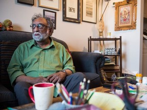 Author Ven Begamudre in his Regina apartment.