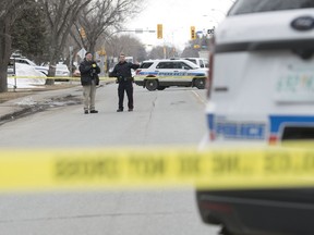 The Regina Police Service have Parliament Avenue between Robinson Street and Retallack Street blocked off as they investigate a scene in Regina.