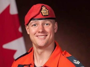 MCpl Alfred Barr, of 435 Transport and Rescue Squadron, is seen in an undated handout photo. A military investigation report says a parachute accident which killed a search and rescue technician near Yorkton, Sask., in March 2017 came after the man's chute became twisted as he jumped in a low-level exercise. It says Master Cpl. Alfred Barr waited too long to cut away his tangled main chute and deploy his reserve. Barr, who was qualified as a jumper, but was still relatively inexperienced, was taking part in an exercise which involved a jump from a C-30 Hercules aircraft.