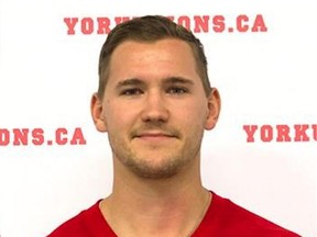 Mark Cross, Strasbourg native and assistant coach for the Humboldt Broncos, pictured in his York University days. Photo courtesy York University.