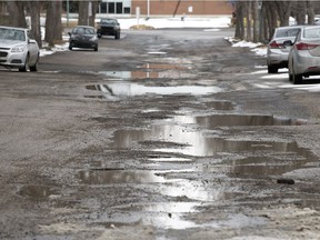 Cowan Crescent is among the worst roads in Regina.