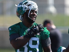 Charleston Hughes is enjoying his first training camp with the Roughriders.