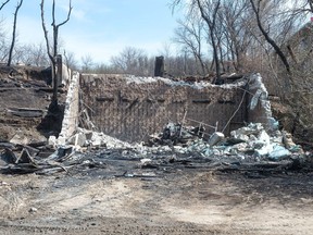 KANNATA VALLEY, SASK : May 8, 2018  --  Homes were completely destroyed as a fire swept through the Kannata Valley area. BRANDON HARDER/ Regina Leader-Post