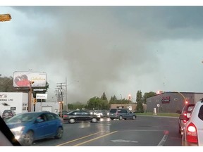 A gustnado captured on camera by Pauline Gabriel in Regina on May 30, 2018.