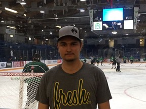 Ryan Gobeil, the brother of Humboldt Broncos crash survivor Morgan Gobeil, organized a four-on-four hockey tournament in Swift Current on the weekend to raise money for the Humboldt Strong Community Foundation. Photo by Greg Harder/Regina Leader-Post.