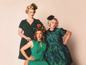Rosie & The Riveters (Allyson Reigh, left, Alexis Normand and Faideh Olsen) are playing The Artesian On 13th on May 12.