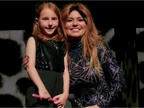 Kaylee Monteyne, 6, got pulled up on stage at the Shania Twain concert in Saskatoon on the weekend.