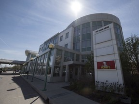 The former Saskatchewan Transportation Company Regina Depot on the corner of Broad Street and Saskatchewan Drive in Regina.