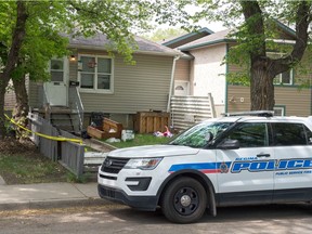 The Regina Police Service at the scene of Regina's most recent homicide on May 23.