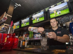 Brandon Molinger, bartender at Sports on Tap