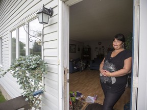 Crystal Linka, a single mother of three kids and who receives the Rental Housing Supplement, at her home in Saskatoon, SK on Thursday, June 28, 2018.