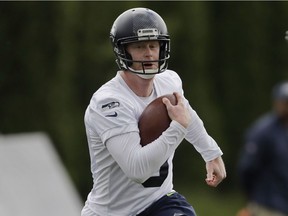 Seattle Seahawks punter Jon Ryan during a workout with the NFL team in mid-June.