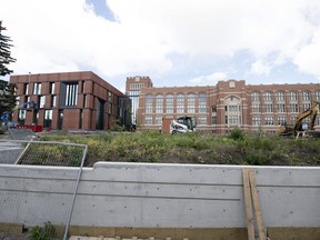 Phase One of the College Avenue Campus Renewal Project, near completion on July 31, 2018.