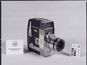 This image made available by the National Archives shows a 1963-1964 photograph of the movie camera used by Abraham Zapruder when he filmed the moment of the assassination of U.S. President John F. Kennedy on Nov. 22, 1963.