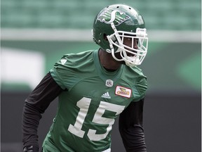 Riders safety Mike Edem is ready to play the Calgary Stampeders on Saturday.