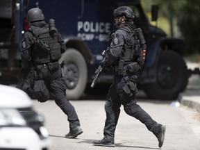Members of the Regina Police Service's SWAT team in a file photo.