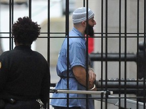 Adnan Syed enters Courthouse East in Baltimore prior to a hearing on Wednesday, Feb. 3, 2016 in Baltimore.