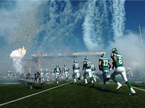 The Roughriders are introduced on Sunday before a capacity Labour Day crowed at Mosaic Stadium.

(REGINA, SASK - Sept. 4, 2011  -  at the Labour Day Classic held at Mosaic Stadium in Regina, Sask. on Sunday Sept. 4, 2011. (Michael Bell/Regina Leader-Post)

0903 Bombers Favourites