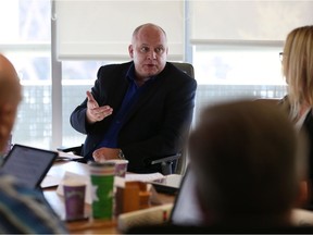 Dan Florizone speaks during the Saskatoon Health Authority's final meeting before amalgamation on Nov. 29, 2017.