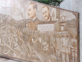 A mural honouring war veterans in the Crescents Park Amphitheatre was cleaned by the City of Moose Jaw after it was defaced on the night of August 25.
