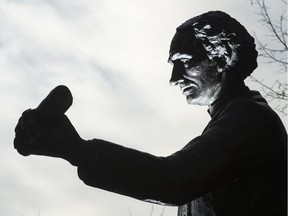 The John A. Macdonald statue at Regina's Victoria Park.