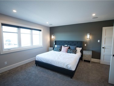 A bedroom in the  Hospitals of Regina Foundation 2018 home lottery house on Chuka Drive.