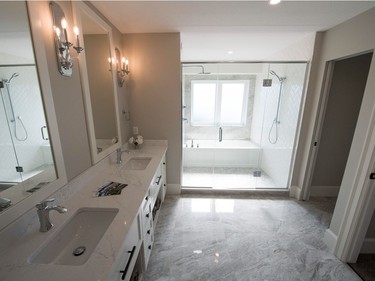 A bathroom in the  Hospitals of Regina Foundation 2018 home lottery house on Chuka Drive.